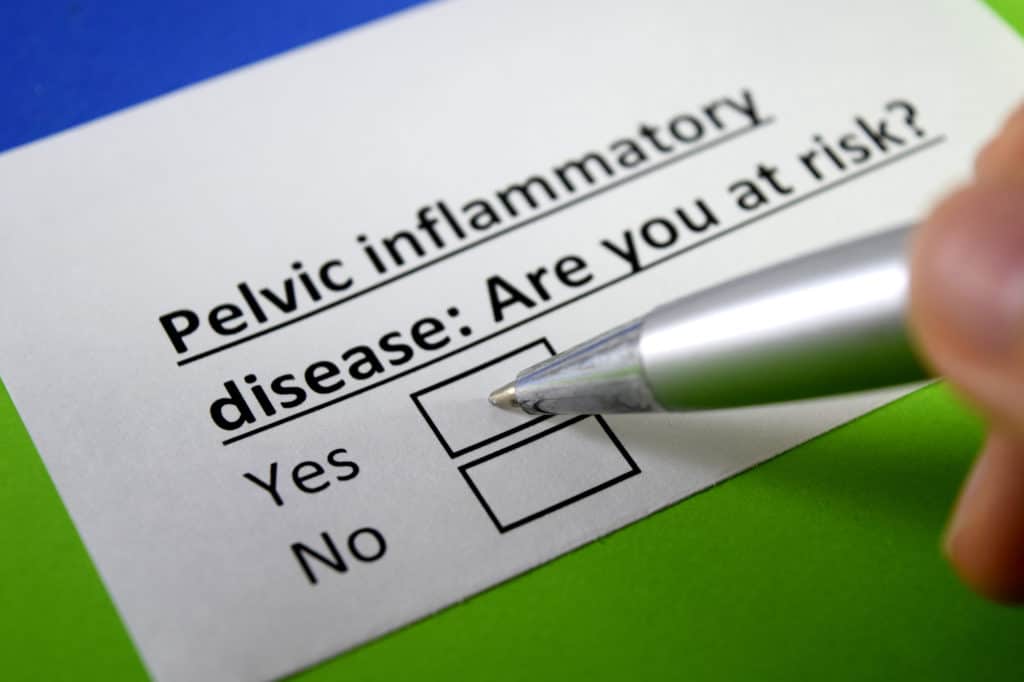 One person is answering question about pelvic inflammatory disease