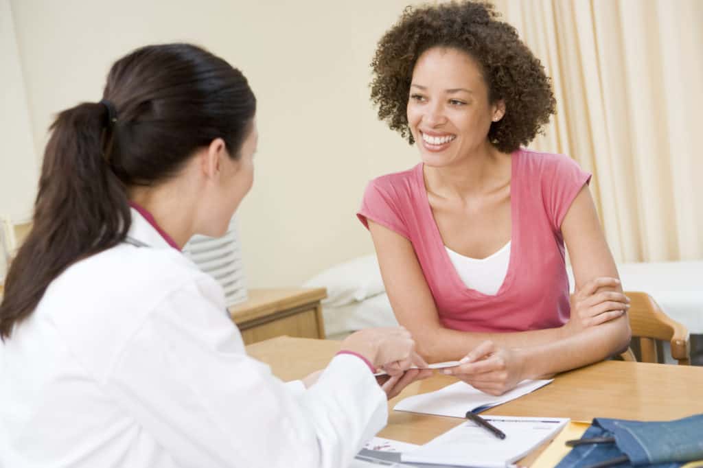 Woman happy with her physical therapy appointment 